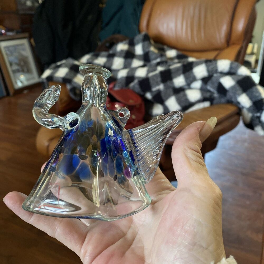 Kitras Canada Hand Blown Angel Handcrafted Art Glass-No Longer In Business